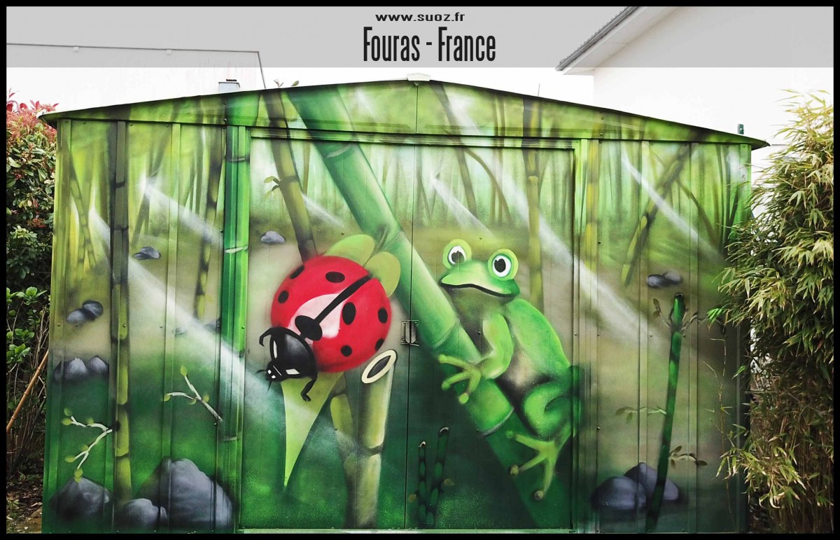 Décoration Graffiti- Nature - Bamboo - Fourras - grapheur Professionnel
