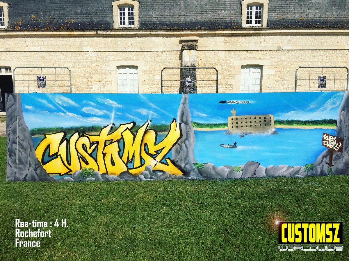 Graffiti Fort Boyard la Rochelle - Corderie Royale de Rochefort