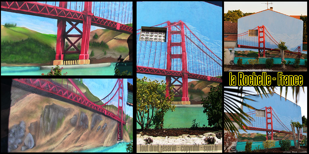 Graffeur Professionnel la Rochelle Golden Gate Bridge San Francisco décoration