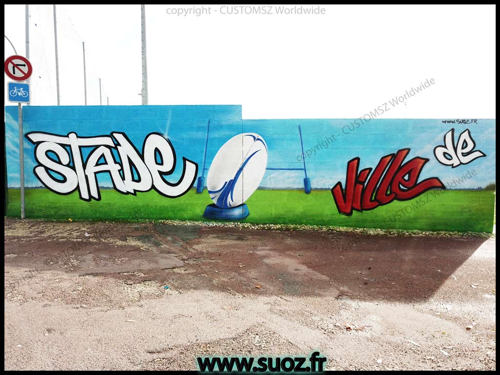 Graffiti-professionnel-decoration-decor-rugby-club-la-rochelle-saint-jean-d'angely