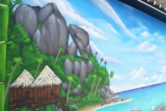 Decoration-murale-graffeur-professionnel-la-rochelle-foret-tropicale-mer-ocean-ciel-fleur-plante