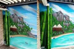 Trompe-loeil-gouttiere-en-bamboo-decoration-graffiti-street-art