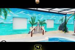 graffeur-professionnel-artiste-peintre-decorateur-plage-tropique-lagon-paysage-trompe-loeil-suoz-customsz-SZ-street-art-decor